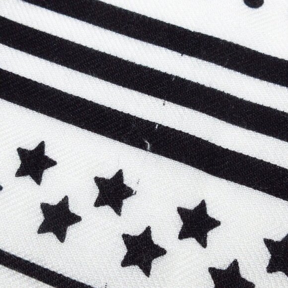 HERMES Carrejean/Shawl Carre 140 White Black Cashmere Silk Scarf - Picture 4 of 7